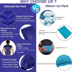Large Ice & Hot Pack for Shoulder & Back - Reusable Full Back Ice Pack