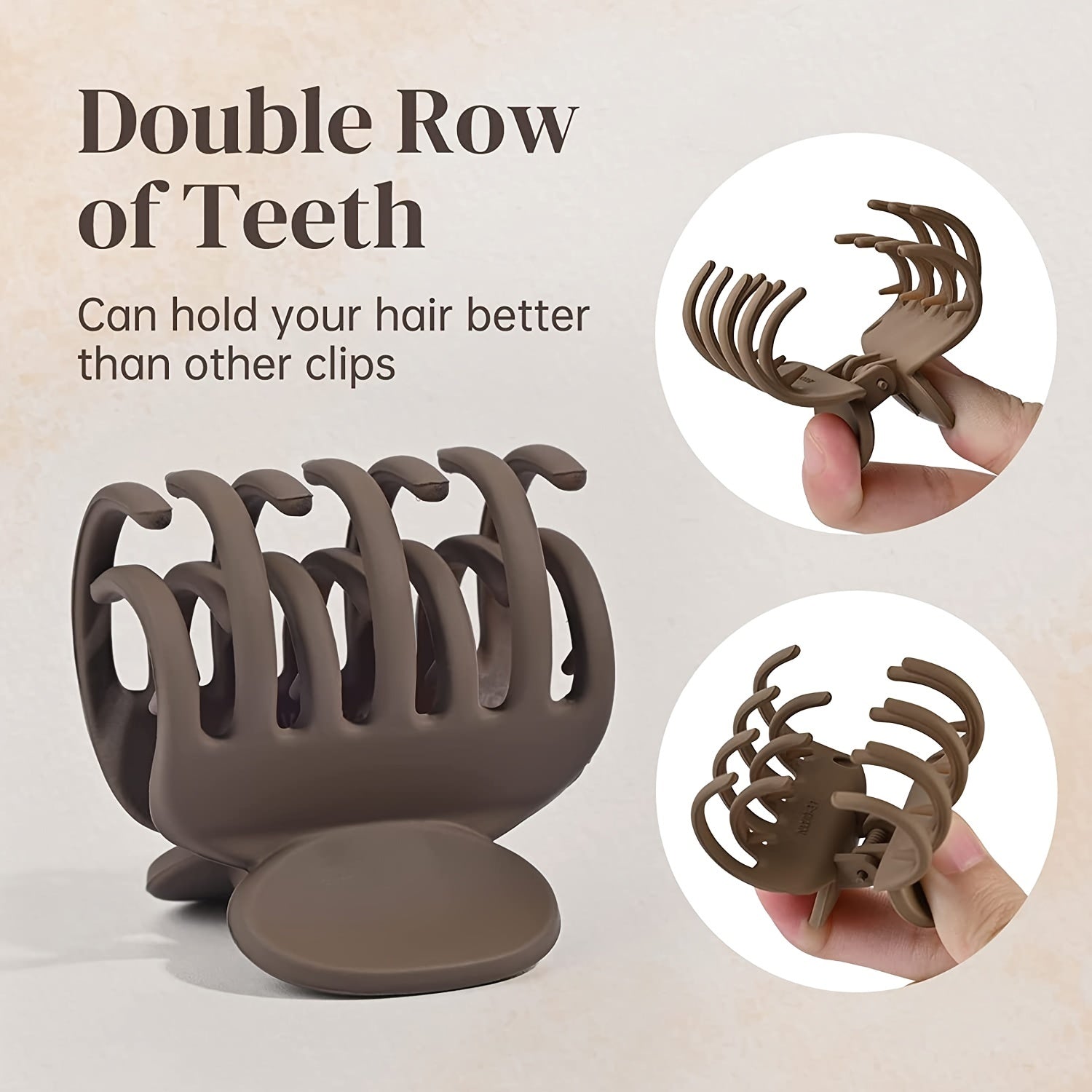 4pcs Small Hair Claw Clips Strong Hold Matte Octopus Hair Clips