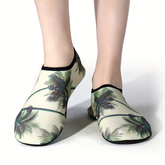 Men's Coconut Trees Slip On Water Shoes Summer Casual Outdoor Walking Shoes