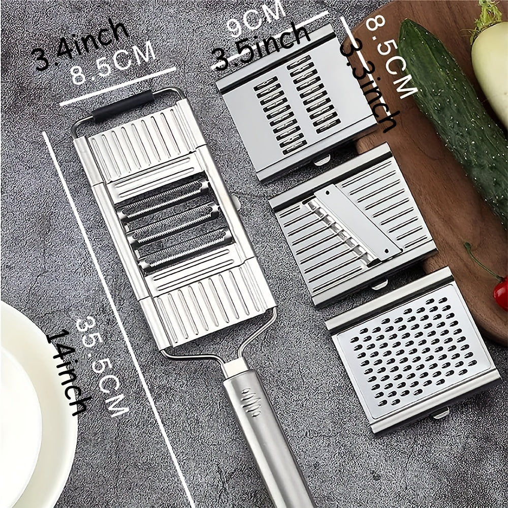 6 in 1 Vegetable Cutter Slicer Grater Chopper Shredder Stainless Steel