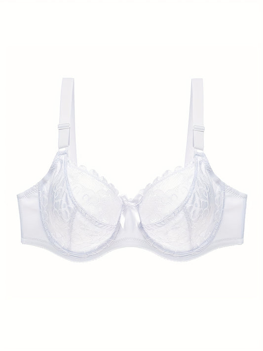 Contrast Lace Underwire Bra