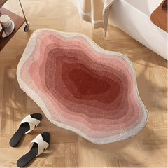 Pink Washable Floor Mat for Home Decor