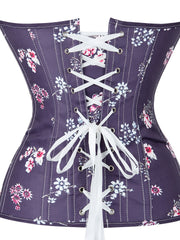 Floral Print Corset Tummy Control Lace Up Body Shaper Women's Lingerie