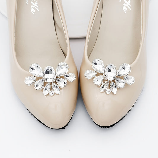 Crystal Shoe Clips Rhinestone Shoe Buckles DIY Decoration Wedding Party