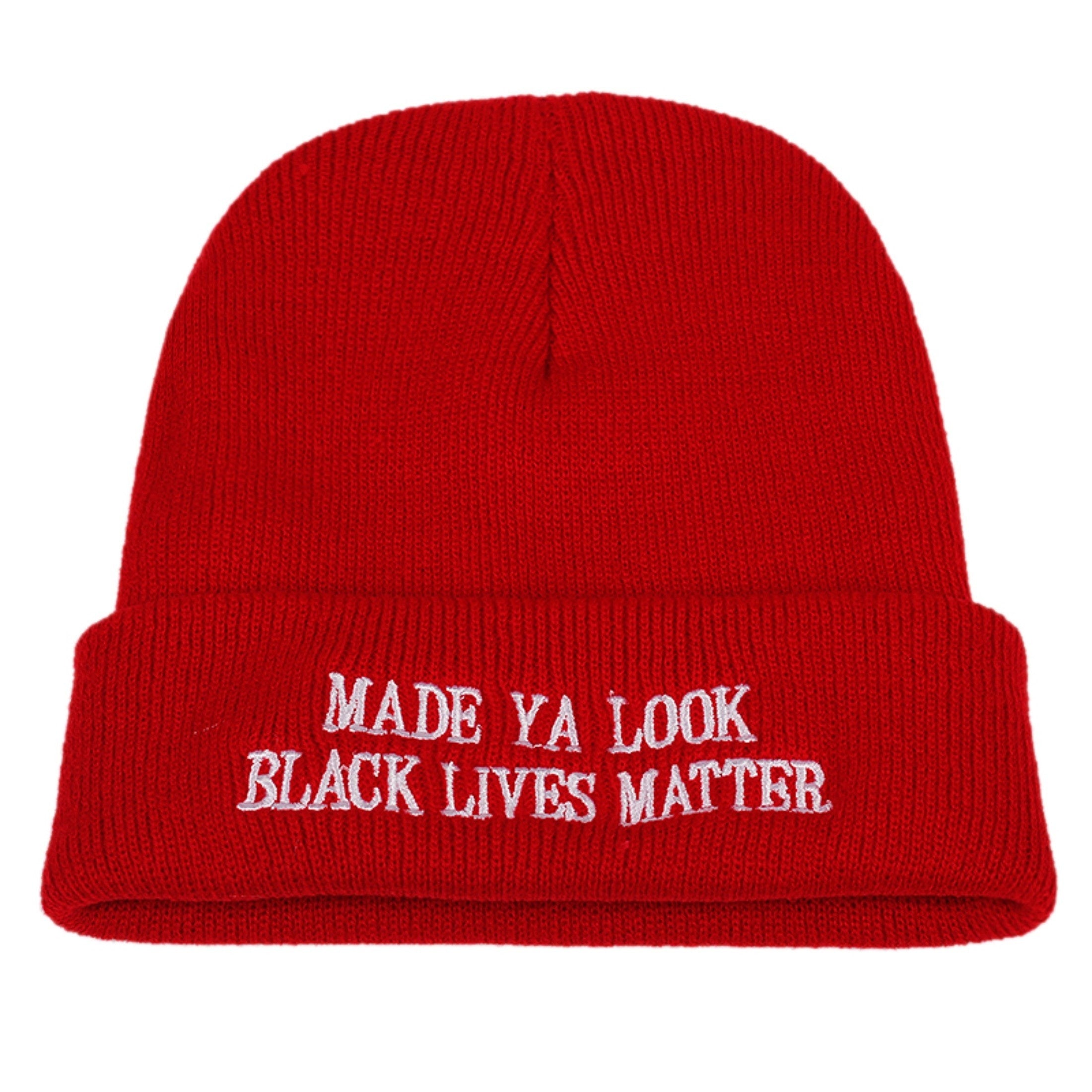 Knitted Hat Embroidery Ski Winter Beanie Skullies Cap Hip H