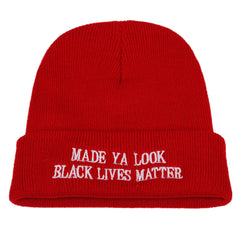Knitted Hat Embroidery Ski Winter Beanie Skullies Cap Hip H