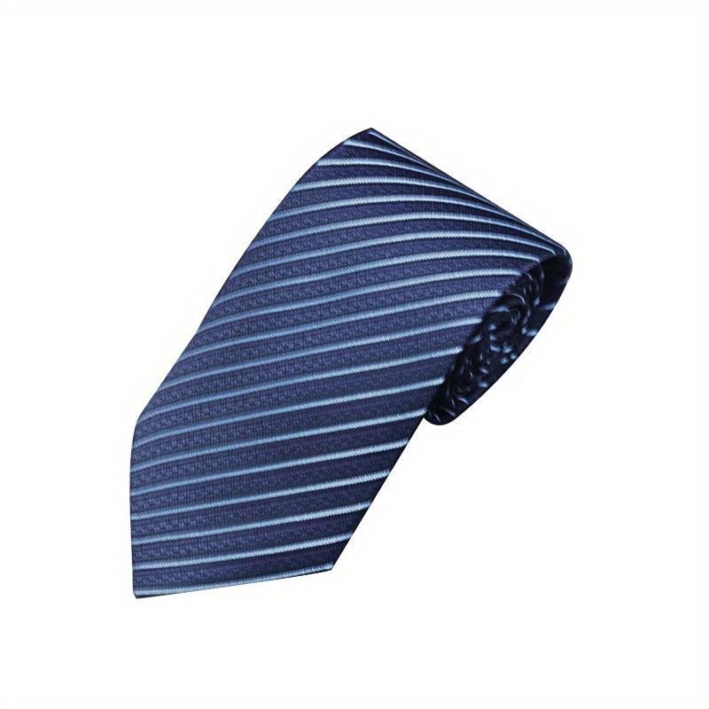 Men's Business Necktie Professional Dress Striped Jacquard Silk