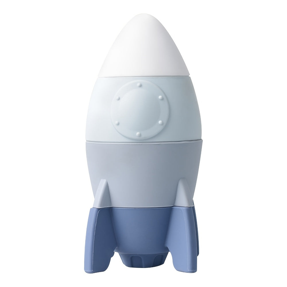 Silicone Rocket Stacking Set for Kids, Interactive Educational Toy