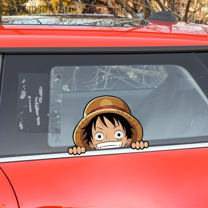 2pcs Cartoon Car Stickers for Laptop Window Decoration