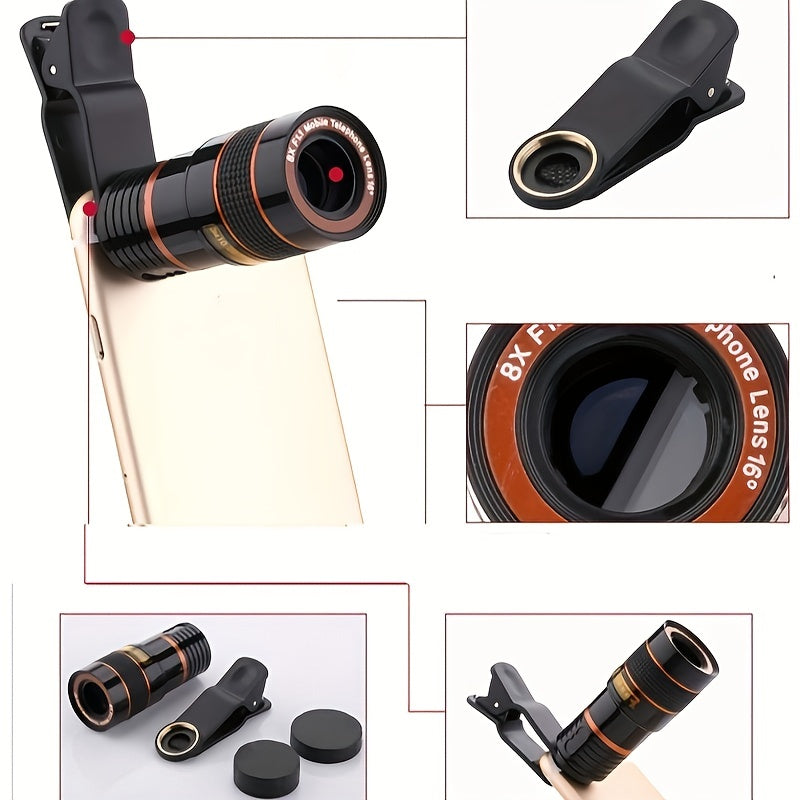 8x8 HD Portable Monocular Connects To Phone For Bird Watching