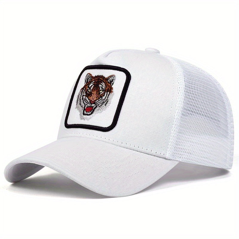 Men's Tiger Embroidery Baseball Cap Adjustable Casual Hat