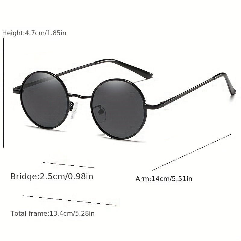Polarized Round Sunglasses Vintage Circle Hippie Sun Glasses