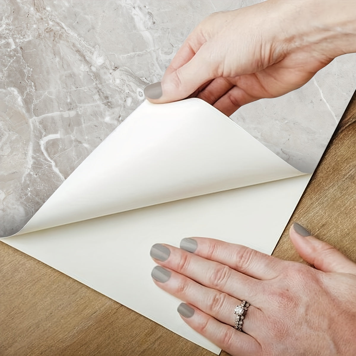 Marble Pattern Self adhesive Waterproof Floor Tile