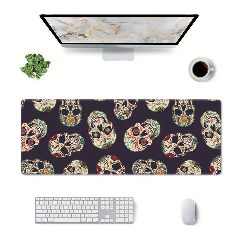 Skull Mouse Pad Gaming Mouse Pad 31.5x11.8 Non Slip Rubber Base