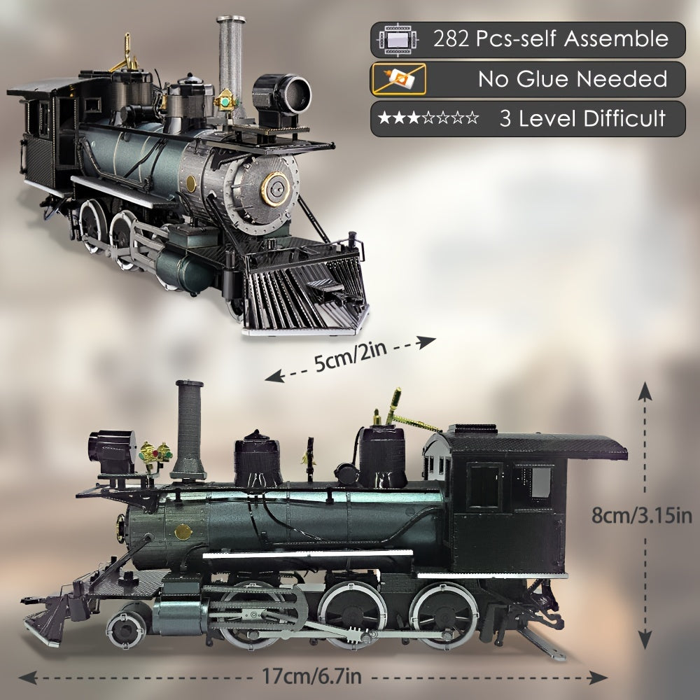 Piececool Steam Locomotive Metal Puzzle Model Kit - Adult Challenge