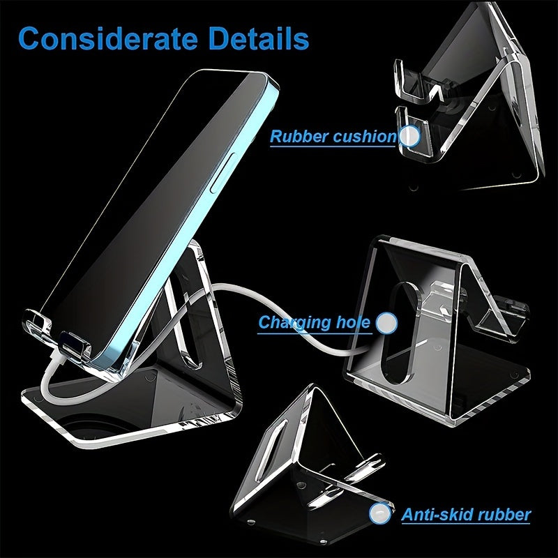 1pc Acrylic Phone Stand Compatible with Various Screen Sizes