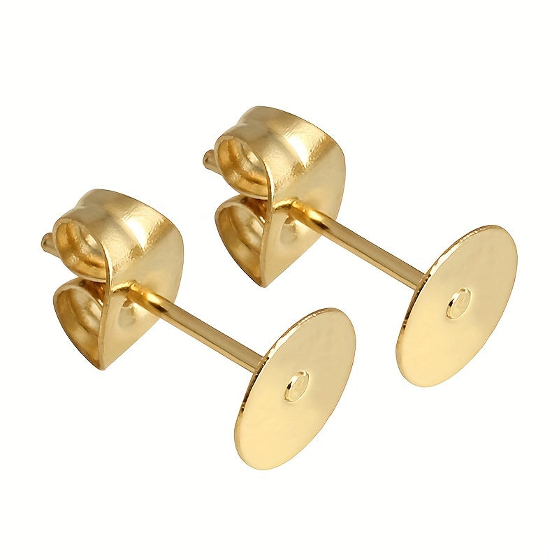 50 Pcs Stainless Steel Post Earring Studs for DIY Jewelry Making