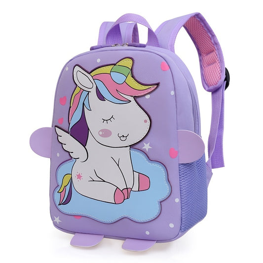 Kids Backpack Unicorn Dinosaur Pattern School Bag