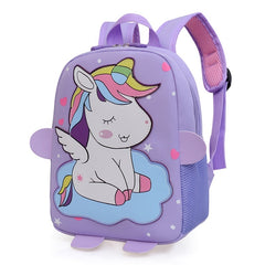 Kids Backpack Unicorn Dinosaur Pattern School Bag