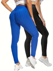2pcs High Waist Tummy Control Yoga Pants Quick Dry Leggings