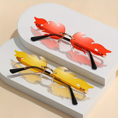 Flame Rimless Cycling Sunglasses UV Protected Eyewear