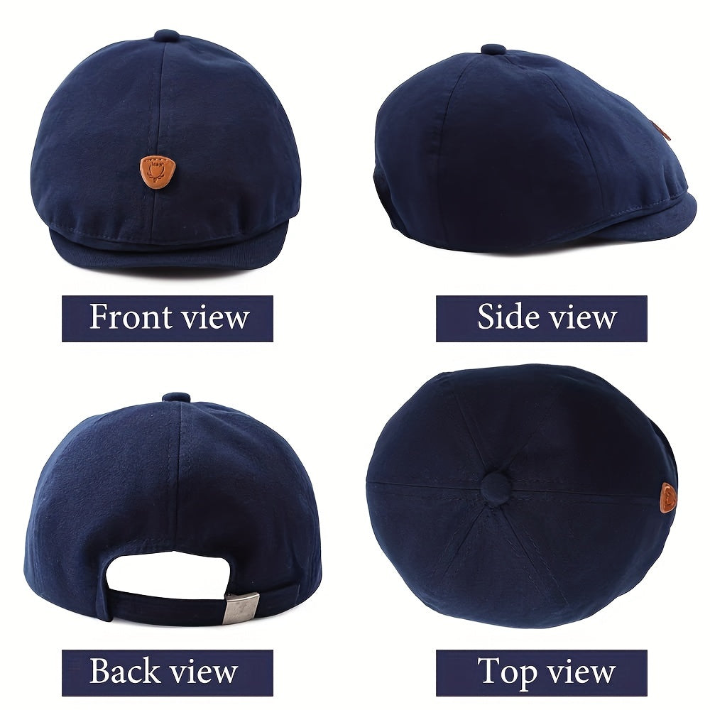 Casual British Beret Spring Summer Sun Breathable Hat for Children Baby