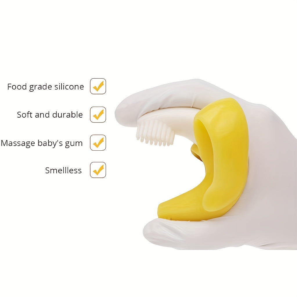Banana Teether With Suction Cup Baby Silicone Teething Toy