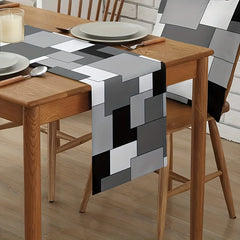 Geometric Table Runner Cotton Linen Decoration