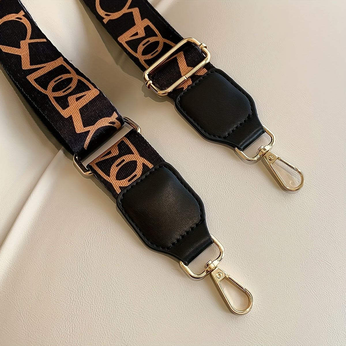 Geometric Pattern Wide Strap Adjustable Bag Strap