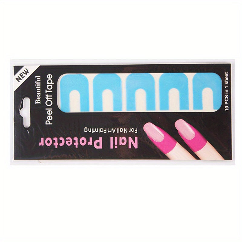 Nail Polish Protector Disposable Peel Off Tapes Skin Nails Glue Stickers