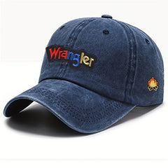 Letter Embroidery Peaked Cap Soft Top Washed Vintage Baseball Cap For Men