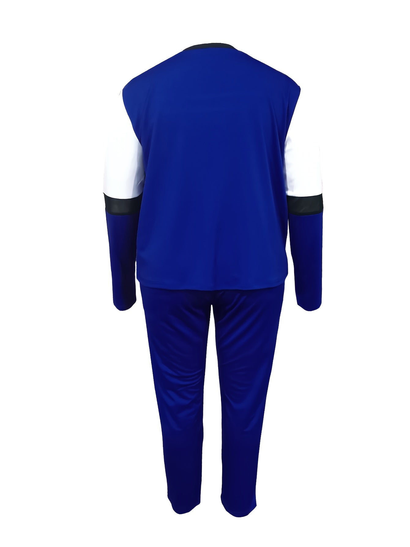 Women's Plus Colorblock Long Sleeve Top & Pants Set