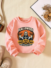 Girls' Halloween Skeleton Witch Sweatshirt