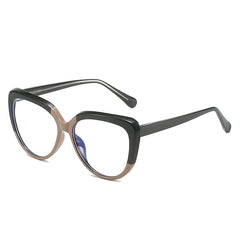 Leopard Frame Cat Eye Block Eyeglasses Clear Lens Retro Glasses