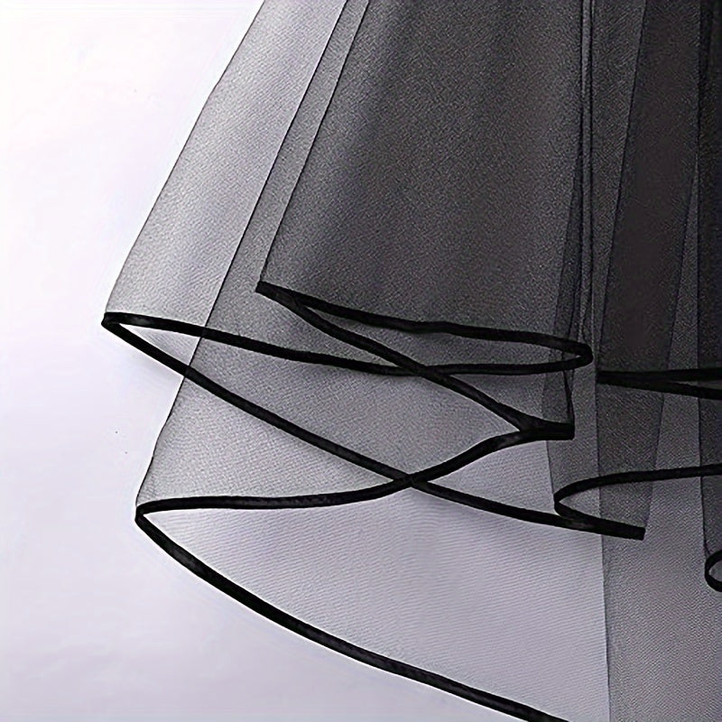 Polyester Double Layer Bridal Wedding Veil with Comb
