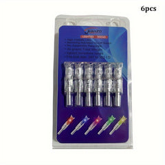 6pcs LED Light Arrow Nocks For 7.62mm Carbon Arrow