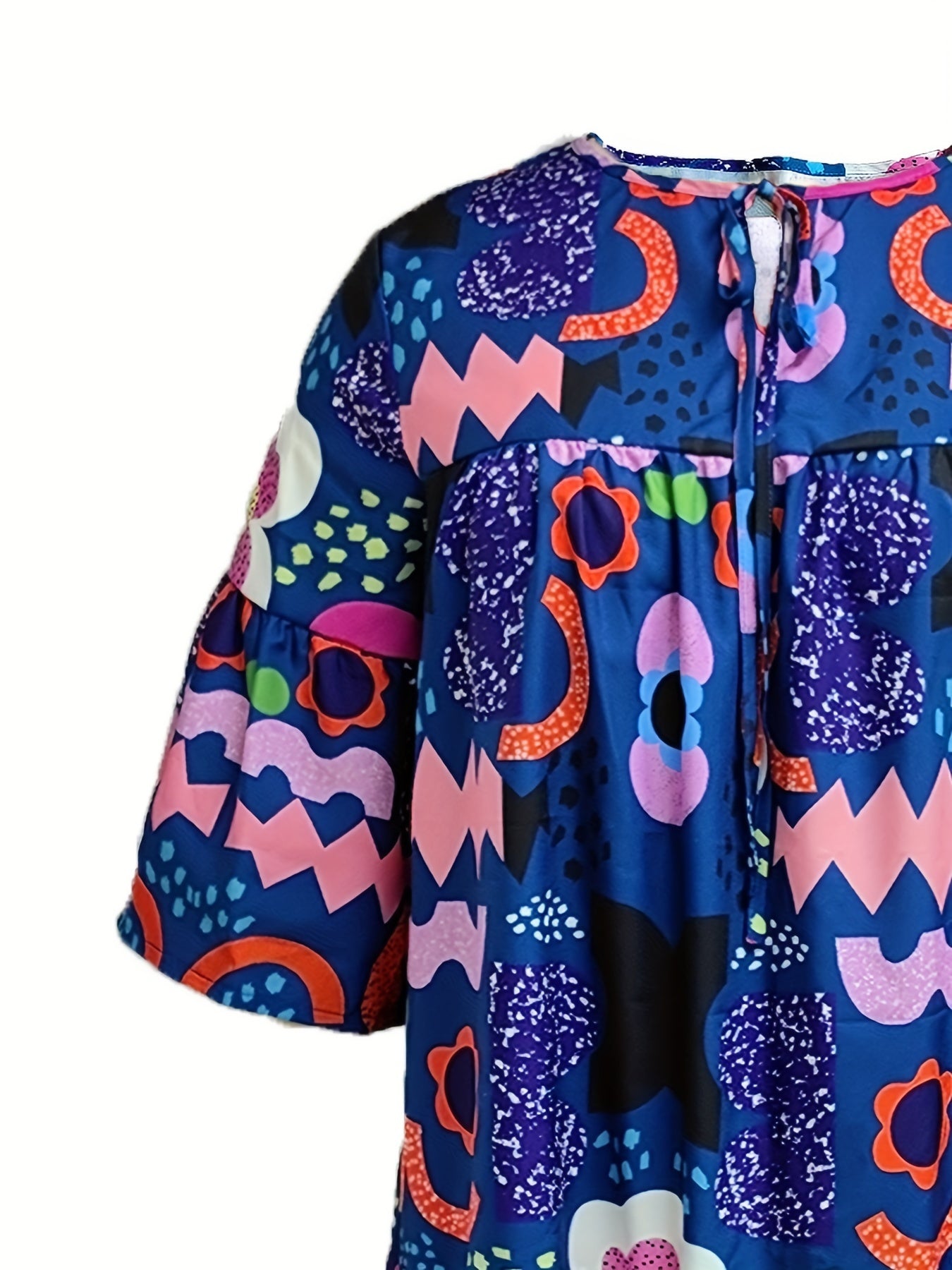  Bell Sleeve Smock Dress