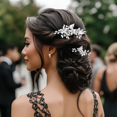 Vintage Style Hair Clips with Bow for Weddings