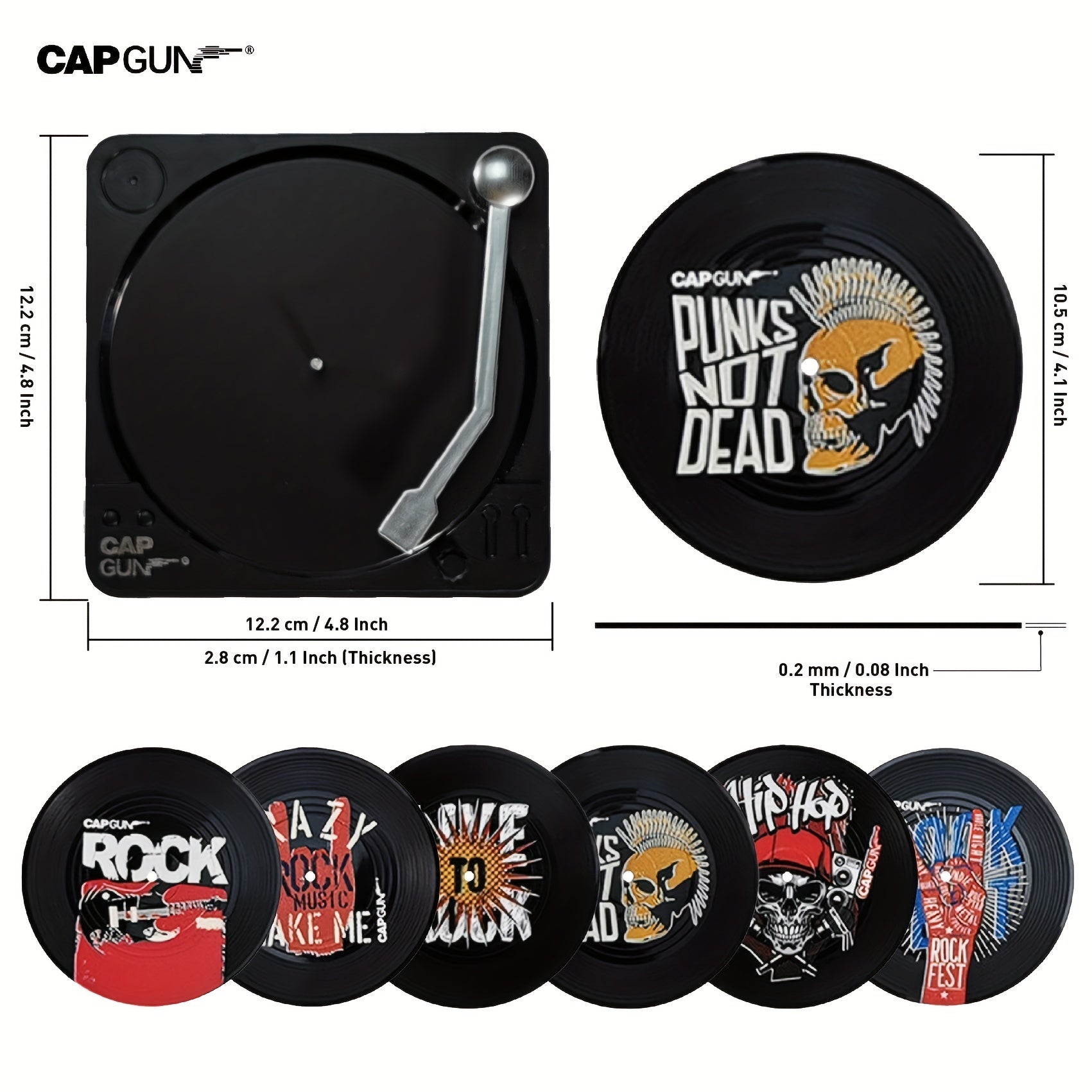 Vinyl Record Coasters Hip Hop Punk Rock Music Cup Coasters