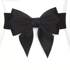 Wide Bowknot Waist Belt Elastic Waistband for Women