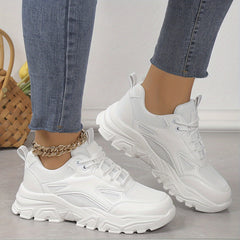 Women's Lace up Breathable Mesh Running Shoes for Walking Jogging Fitness