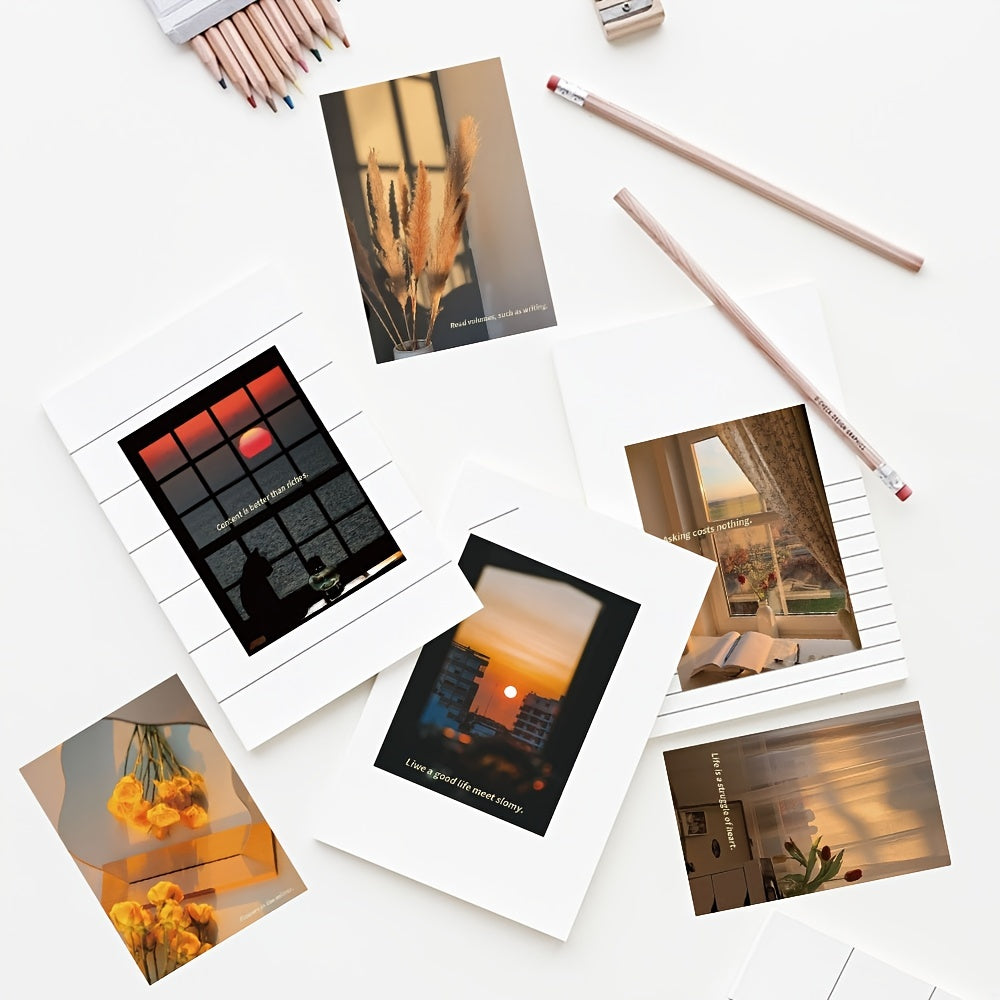 60pcs Sunset After Sunset High value Landscape Stickers DIY Waterproof Stickers