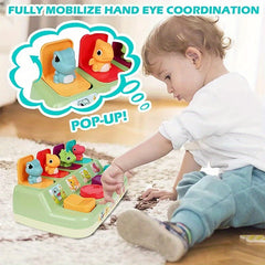 Interactive 3D Animal Puzzle Toy for Toddlers with Colorful Buttons