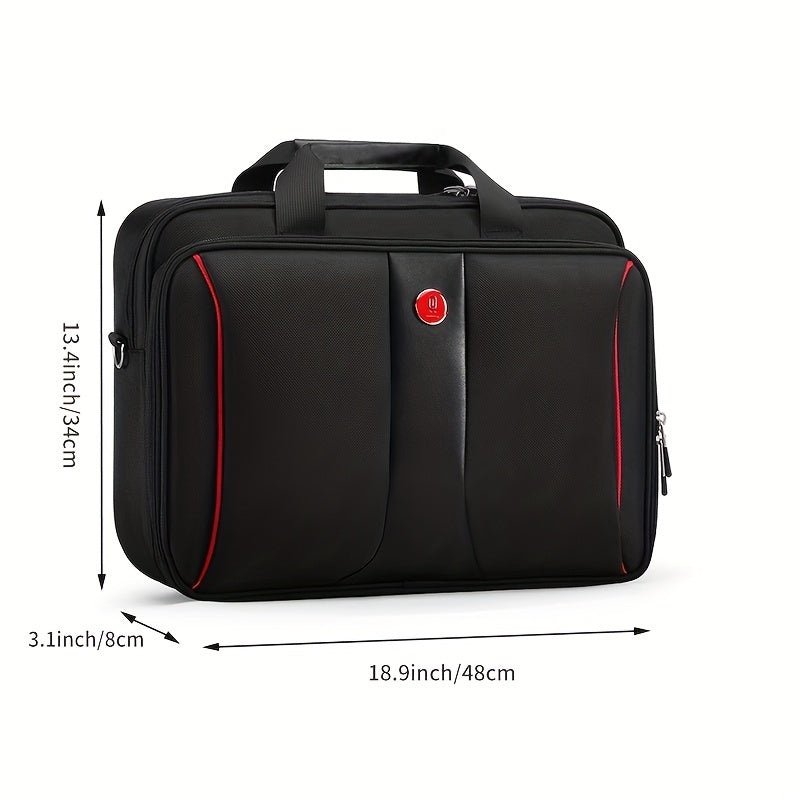 Lightweight Zip Laptop Bag Versatile Satchel Bag