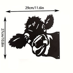 Cow Steel Silhouette Outdoor Garden Pendant Decoration