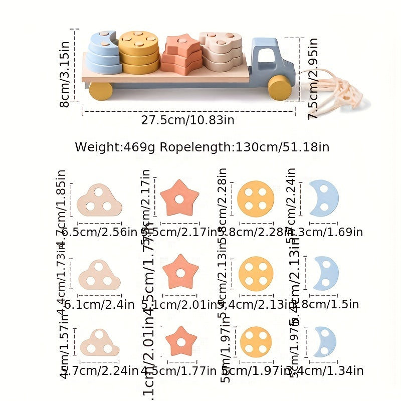 Silicone Stacks With Wooden Trailer & Combination Truck Shape