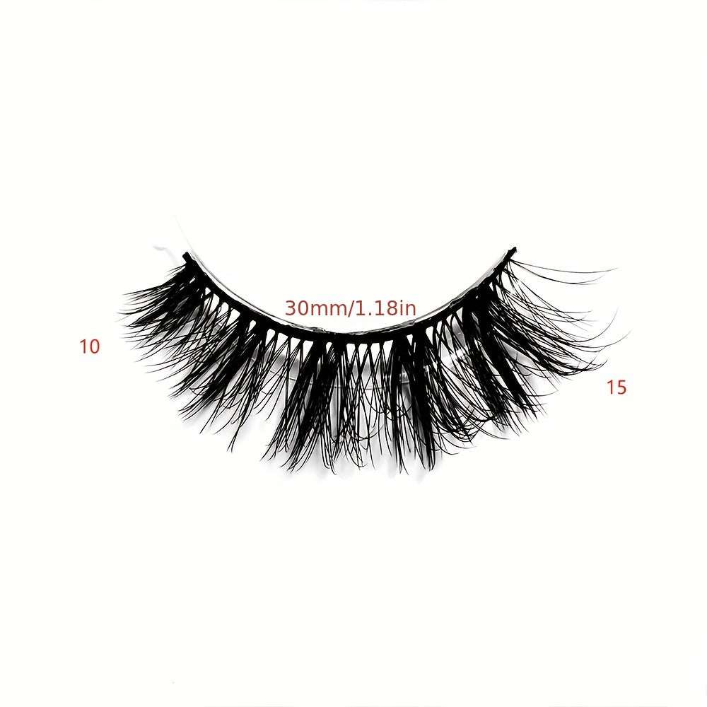 20 Pairs Faux Fluffy Curling False Lashes Pack