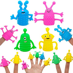 20pcs Random TPR Animal Finger Puppets Soft Mini Halloween Storytelling Props