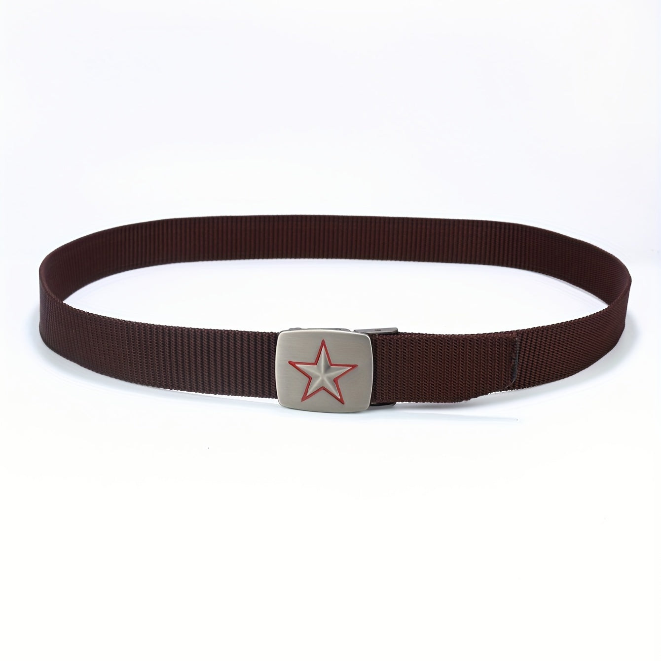 Men's Auto Buckle Tape Belt Release Canvas Casual Belt