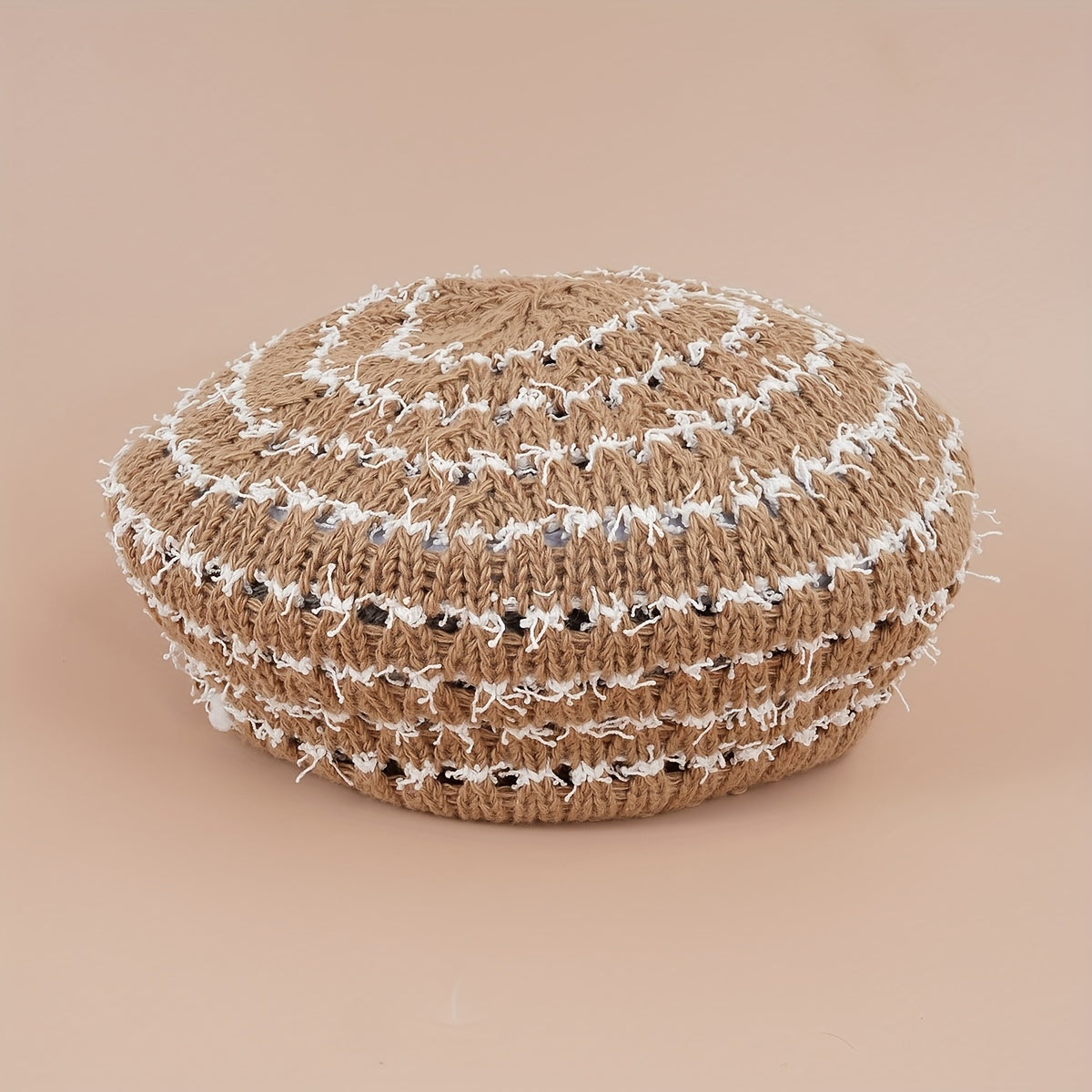 Striped Hollow Beret Hat Summer Breathable All-match Painter Hat